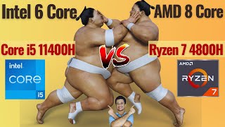 Ryzen 7 4800H vs Core i5 11400H Laptop in 2022⚡Intel Core i5 vs Ryzen 7 Benchmark Comparison 2022⚡ [upl. by Aubreir482]