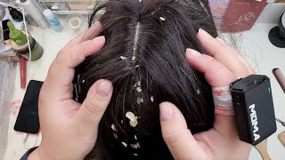 ASMR 🌿 Scalp Cleansing Simulation Using Combs Tweezers and Brushes for Soothing Dandruff Removal [upl. by Llebanna]