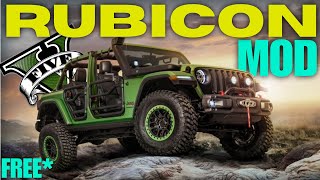 HOW TO INSTALL JEEP WRANGLER RUBICON  MOD in GTA 5  Step by Step [upl. by Ahsimat]