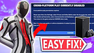 How to Fix Fortnite CrossPlatform Play Currently Disabled in Xbox  Fortnite Not Working in Xbox [upl. by Heringer]