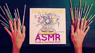 The ASMR Coloring Book ✍️ Pencils Sounds to SLEEP No Talking [upl. by Rifkin799]