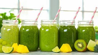 5 Healthy Green Smoothie Recipes [upl. by Melisa]