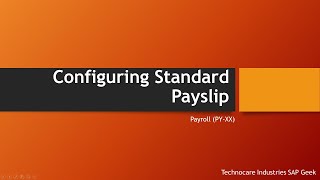 Configuring Standard Payslip [upl. by Eniamreg]