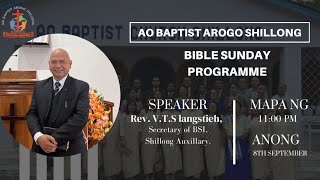 ABAS Sunday Service  Bilble Sunday  September 8 2024 [upl. by Eiramit]