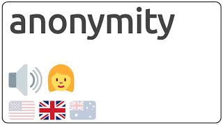 How to pronounce anonymity in english [upl. by Reerg478]