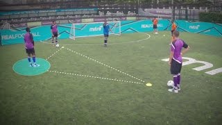 How to speed up your attack  Soccer passing drill  5aside [upl. by Lennad]