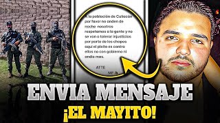 🚨¡¡TOQUE de QUEDA en CULIACÁN MAYITO FLACO pide a la POBLACIÓN que NO SALGA de NOCHE [upl. by Ahsinav656]