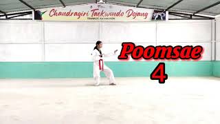 Taekwondo Poomsae 4 Taegeuk Sa Jang 2021 [upl. by Holcman]