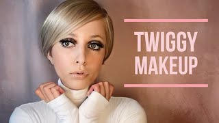 Iconic Twiggy 1960s Makeup Tutorial [upl. by Dirgni70]