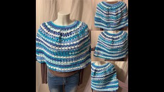 Tuto cape poncho au crochet spécial gaucher AlextitiaTutoCrochet [upl. by Hands]