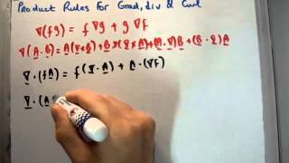 Vector Calculus for Electromagnetism 14  Product Rules for Grad Div Curl [upl. by Sig]