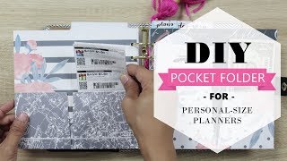 DIY Pocket Folders Tutorial for PersonalSize Planners [upl. by Jayne746]