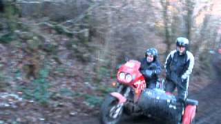 MCC Exeter Trial 2011 Simms escape road Triumph Tiger sidecar [upl. by Aiuqal]