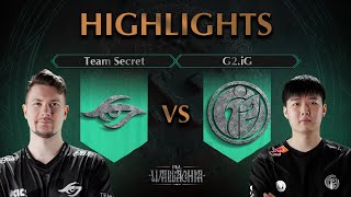 Team Secret vs G2iG  HIGHLIGHTS  PGL Wallachia S1 l DOTA2 [upl. by Innob]