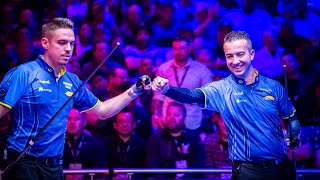 Woodward amp Van Boening vs Sanchez Ruiz amp Alcaide  Match 15  2022 Mosconi Cup [upl. by Aneloj945]