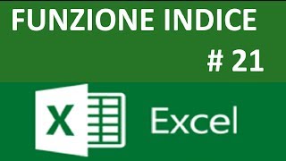 EP21 funzione INDICE di Excel formule e funzioni di RICERCA di Excel [upl. by Lizette]