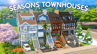 Seasons Townhouses 🌷☀️ 🍂❄️  The Sims 4 Speed Build [upl. by Orual]