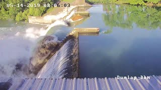 Video shows moment dam gate collapsed at Lake Dunlap [upl. by Rockel]