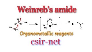 Weinrebs amide how to make ketone from ester important for csirnet exam [upl. by Raine]