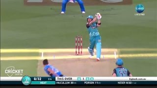 Highlights Strikers v Heat  BBL06 [upl. by Nimzay938]