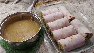 How to make stuffed turkey roll ups 🥰 [upl. by Flin545]