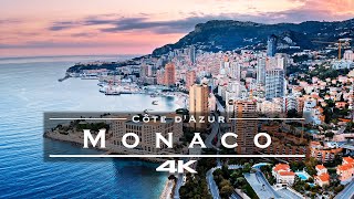 Monaco Côte dAzur 🇲🇨  by drone 4K [upl. by Maurits772]