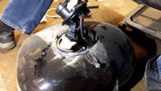 How to change fuel filter in a fuel injected Harley Davidson FLHCPI [upl. by Willmert]