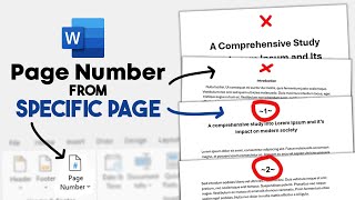 How to add Page Numbers in Word from a Specific Page 2024  Step by Step [upl. by Ennaitsirk]