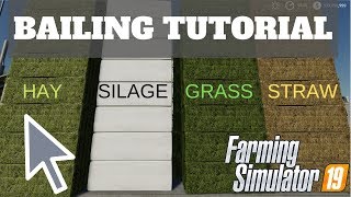 BAILING TUTORIAL farming simulator 19 [upl. by Sicular922]