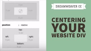 Centering your website div in Dreamweaver CC 2434 [upl. by Aisitel]