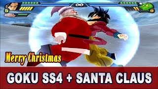 Goku SS4 and Santa Claus Fusion  Super Sainta SS4 Saves Christmas  DBZ Tenkaichi 3 MOD [upl. by Dorene]