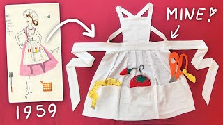 Sewing a Vintage Inspired Apron [upl. by Ilrebmyk]