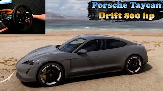 Drift Porsche Taycan 800hp in Forza Horizon 5 Game steering wheel Logitech G29 [upl. by Oswald]