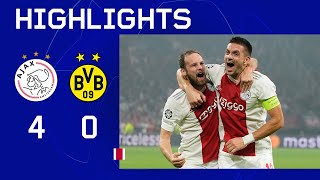 Epische avond in Amsterdam 🔥🔥  Highlights Ajax  Borussia Dortmund  UEFA Champions League [upl. by Egiedan]