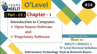 13 olevel chapter1 ittools about open source software and proprietary software in hindi [upl. by Edals]