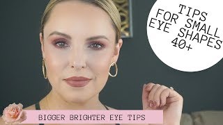 BEGINNERS GUIDE SMALL EYE SHAPE EYESHADOW TIPS amp BRIGHTER EYES 40  1 Palette 4 looks [upl. by Ellan]