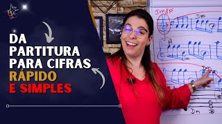 Como cifrar rápido os acordes de uma música na partitura [upl. by Alram]