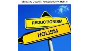 ISSUES AND DEBATES REVISION REDUCTIONISM AND HOLISM [upl. by Acirre]