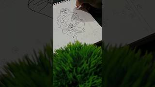 Maa Durga Outline Drawing shorts art drawing maadurga durgapuja shortsfeed [upl. by Yadrahc]