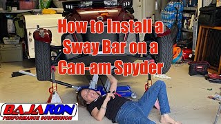 How to Install a Baja Ron Sway Bar on a Canam Spyder in less than 10 steps [upl. by Tnomad]