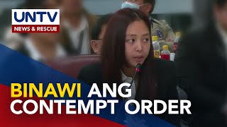 2nd contempt order vs Cassandra Li Ong binawi ng House QuadComm [upl. by Trin]