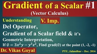 Gradient of a Scalar Field 1 in Hindi V Imp  Vector Calculus  Engineering Mathematics [upl. by Nairoc]