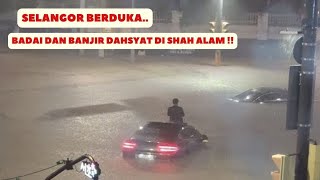 Badai Ribut dan Banjir Shah Alam Selangor hari ini November 2022 Baru Saja Banjir Kilat di Shah Ala [upl. by Lutero639]