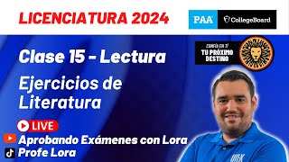 Clase 15  EJERCICIOS DE LITERATURA  Curso Gratis PAA 2024  EGA I  EXANI II [upl. by Leone]