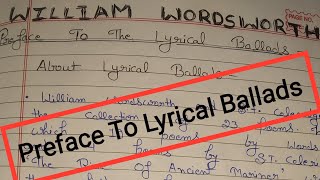 Preface to Lyrical Ballads Full Summary  William Wordsworth EnglishLiterature [upl. by Meuser739]