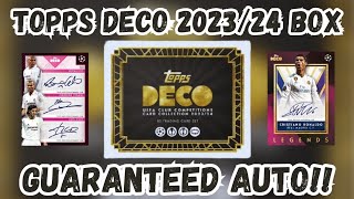 Topps Deco 202324 Hobby Box Opening  Guaranteed Autograph [upl. by Enehpets]