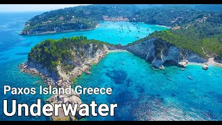 Paxos Island Greece  Underwater 2022 🇬🇷 [upl. by Elaval847]