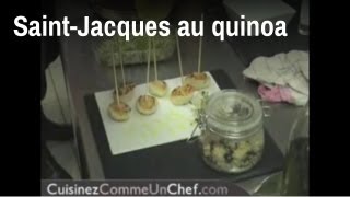 Recette de chef  SaintJacques au quinoa [upl. by Norha]