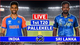 India vs Sri Lanka 1st T20 Live Scores  IND vs SL 1st T20 Live Scores amp Commentary  India Batting [upl. by Lletram]