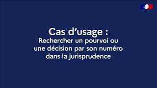 Légifrance  Cas dusage sur la recherche dune décision par sa référence dans la jurisprudence [upl. by Notsnhoj]